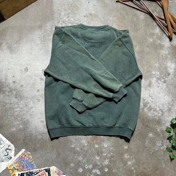 Vintage Y2K Big Dogs Embroidered Crewneck Mens Large Washed Green Sweatshirt - Picture 3 of 4